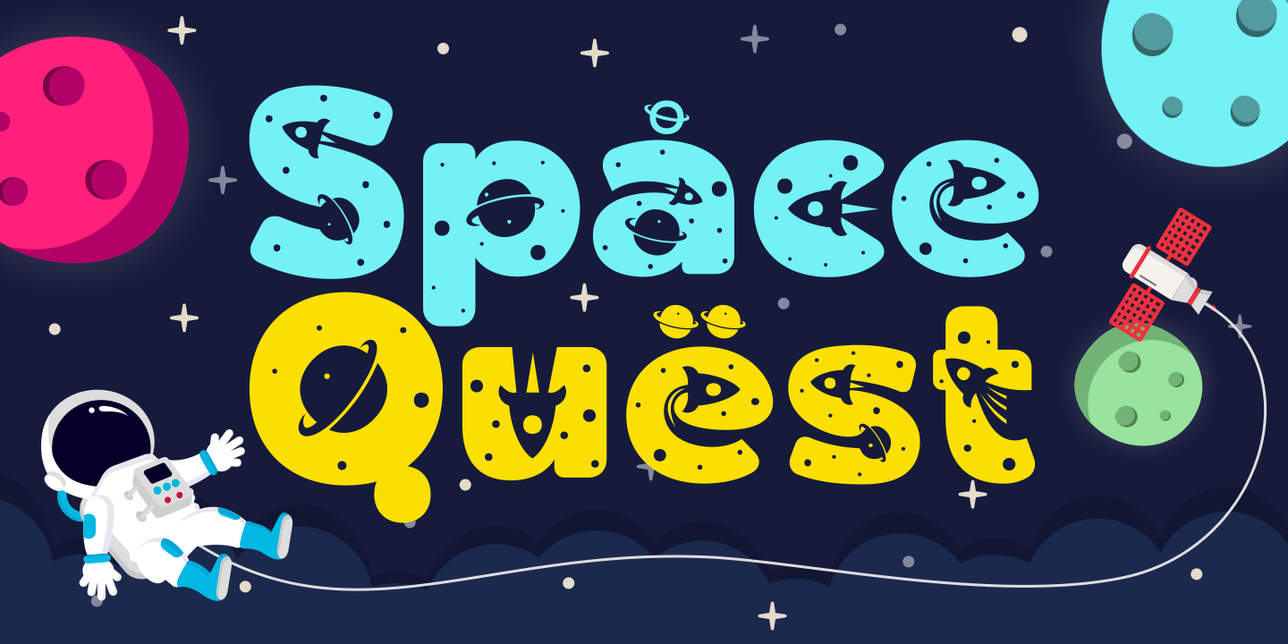 Beispiel einer Space Quest-Schriftart